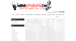 Desktop Screenshot of horrorautographs.com